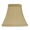Homeroots 8 in. Pale Brown Square Bell No Slub Lampshade, Tan 469977